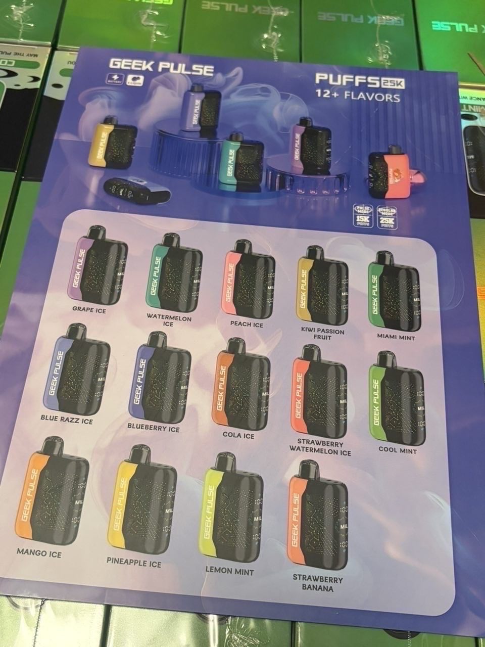 *AUTHENTIC* GEEK BARS PULSE X 25,000 PUFFS — Disposables product photo on NexaDistro (view 2)