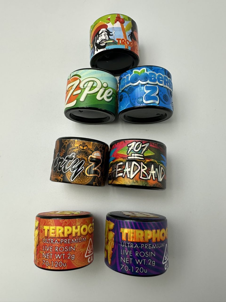 TERPHOGZ 2G BUCKETS THCa concentrate — jar and label from a second angle