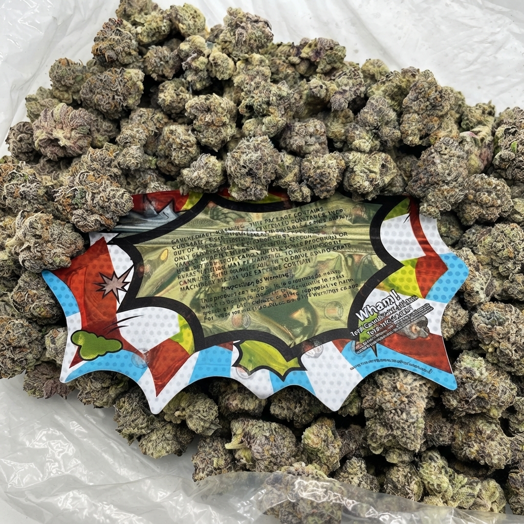 MEGA MARTIAN CANDY EXOTIC THCa flower — bud structure shown in close detail